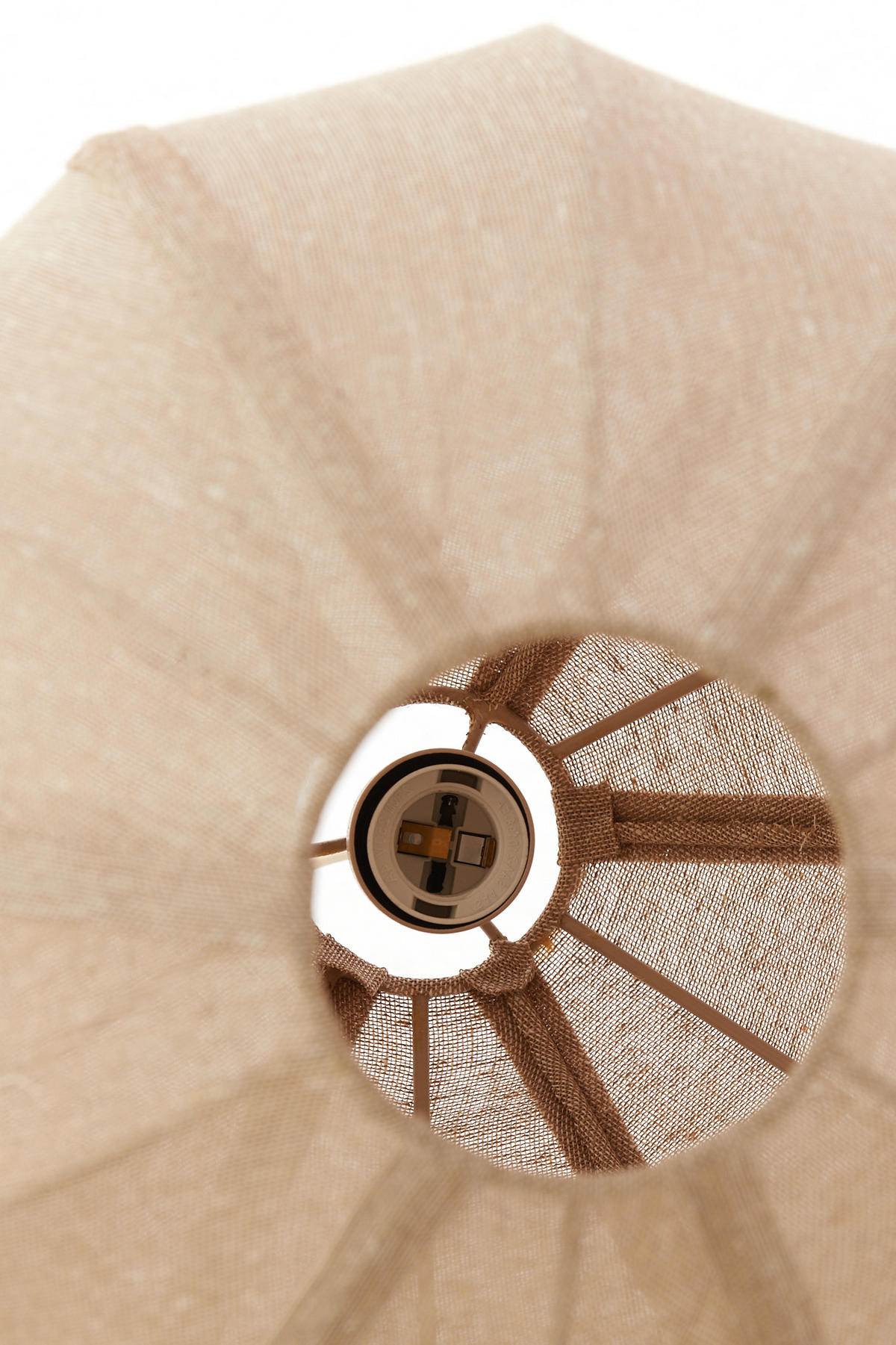 HÄNGELAMPE Milatos Braun Ø38/51 cm - Beige, Textil (38/38/51cm) - Light & Living