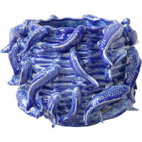 ÜBERTOPF Fishery ø29 cm - Blau, Keramik (29/21/29cm) - FURNARO