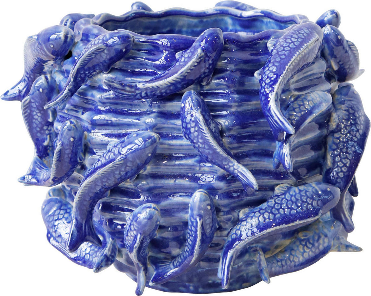 ÜBERTOPF Fishery ø29 cm - Blau, Keramik (29/21/29cm) - FURNARO