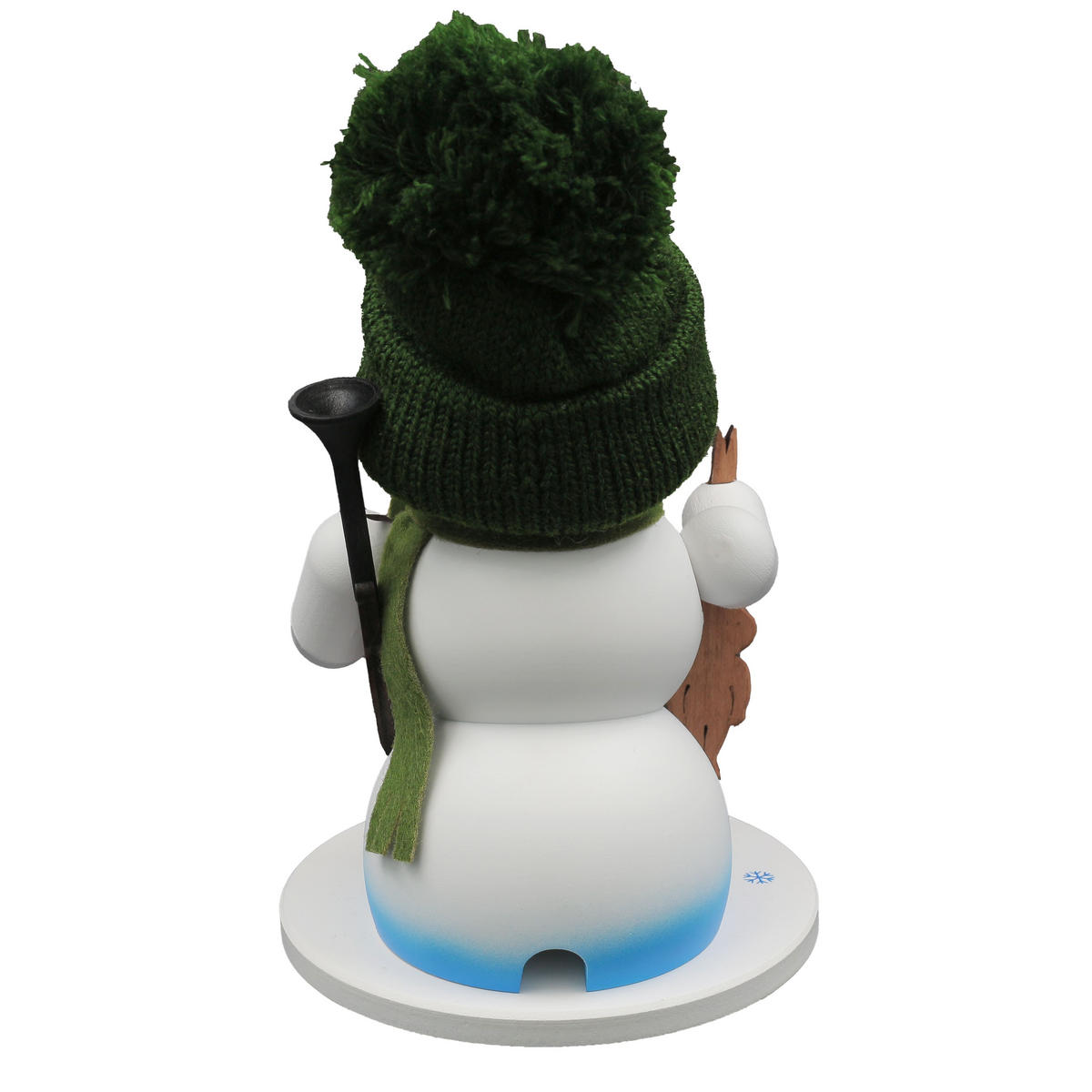 RAUCHFIGUR Schneemann Weiß Jäger 19 cm - Multicolor, Holz (15/19/0.1cm)