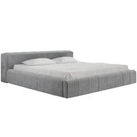 POLSTERBETT Lipari 160x200 Grau - Naturfarben/Grau, Holz/Textil (160/200cm) - Graingold