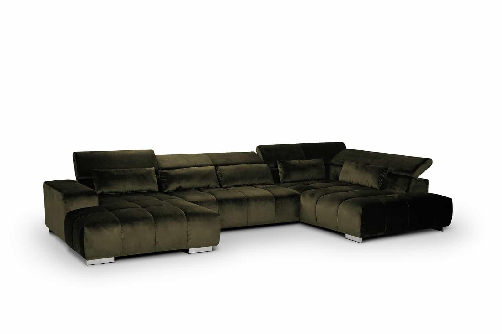 Cotta Wohnlandschaft Grün 225x73x409 cm