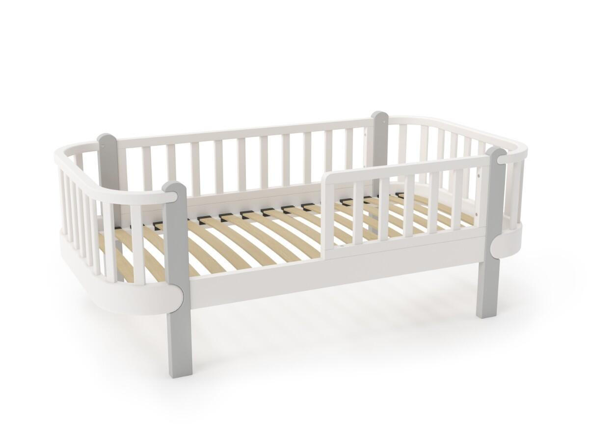 KINDERBETT ETUDE Grau 88x165x65 cm - Grau, Holz - FURNLUX