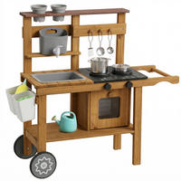 OUTDOOR-KINDER-MATSCHKÜCHE Tannenholz Braun - Braun, Holz (33/80cm) - AIYAPLAY