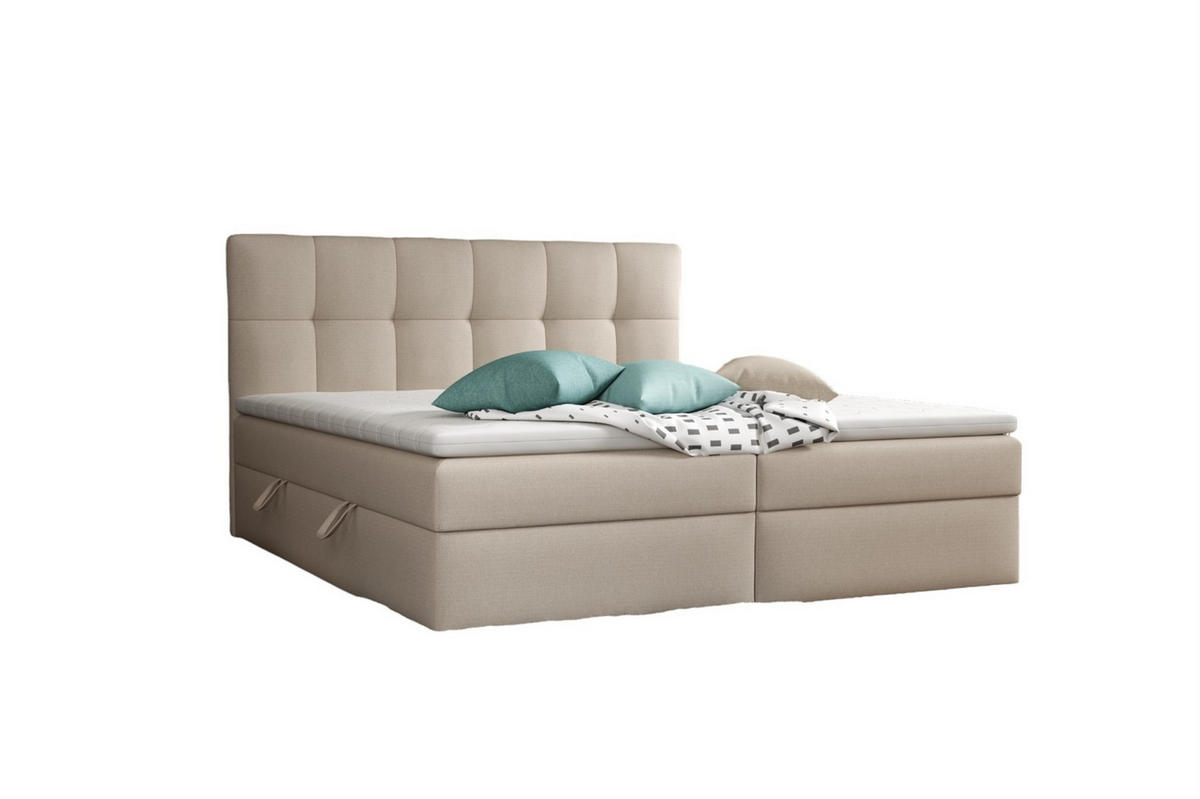 BOXBETT Arturo In Soro - Beige, Holzwerkstoff/Textil (160/200cm) - Fun Möbel