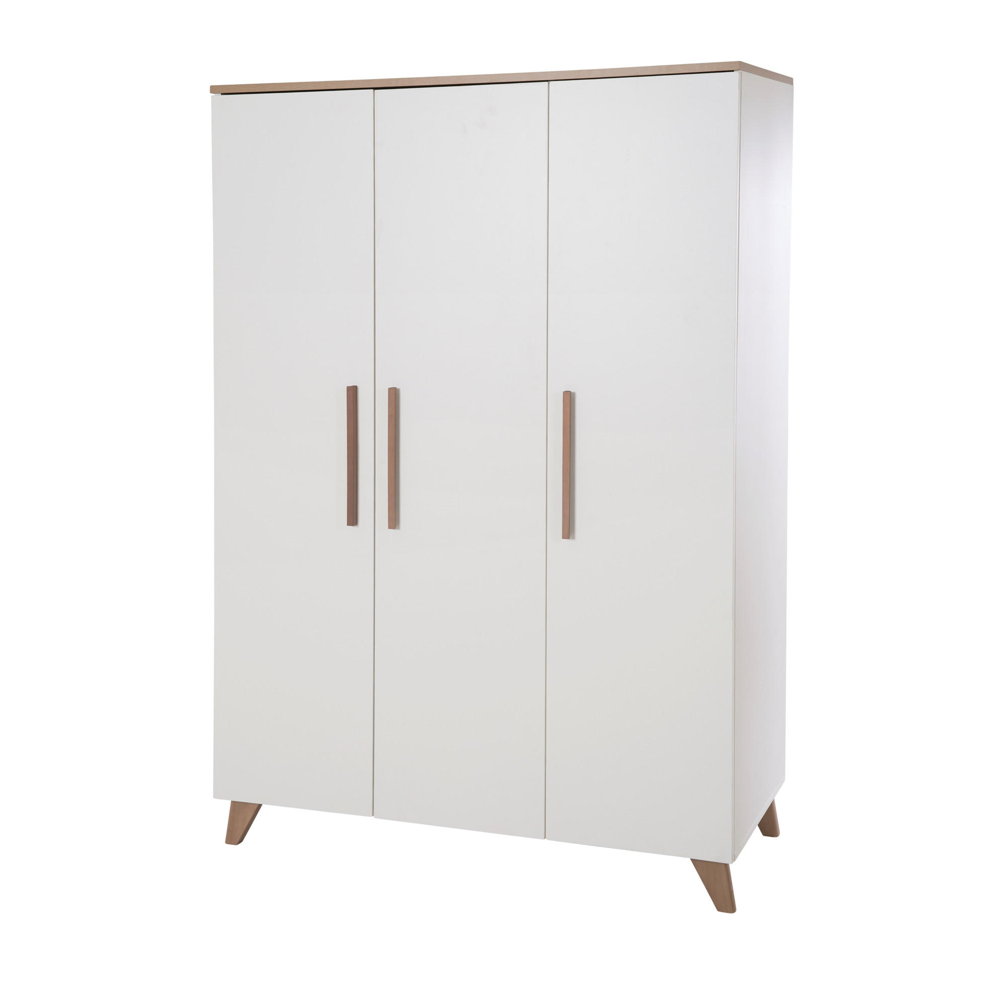 KLEIDERSCHRANK Ole - Weiß, Holzwerkstoff (118/190/52cm) - Roba