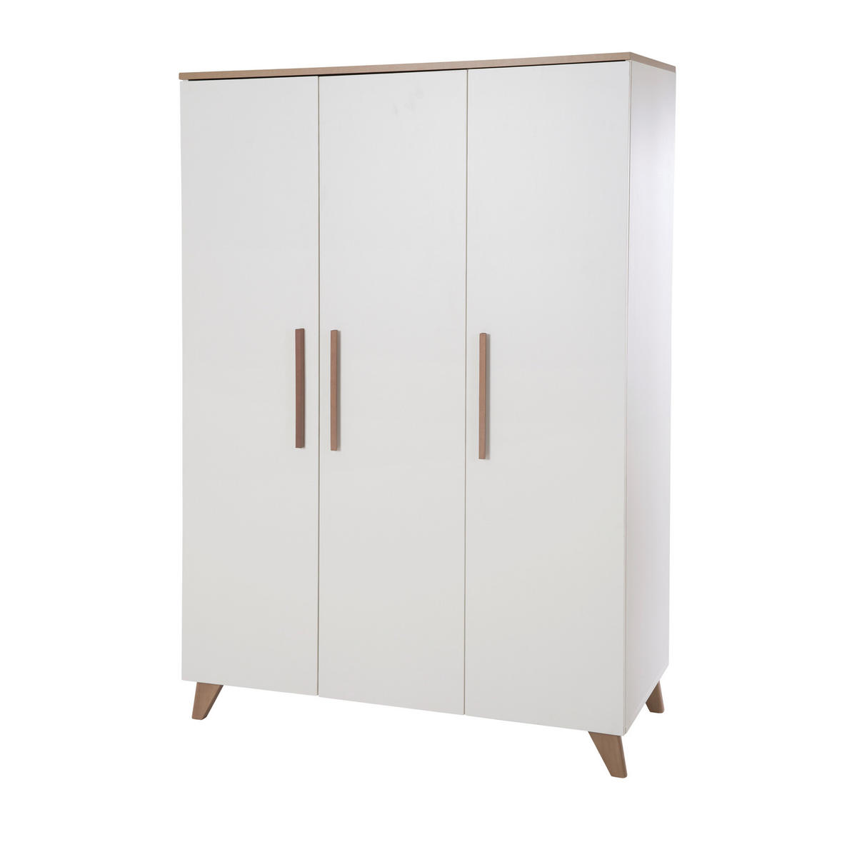 KLEIDERSCHRANK Ole - Weiß, Holzwerkstoff (118/190/52cm) - Roba