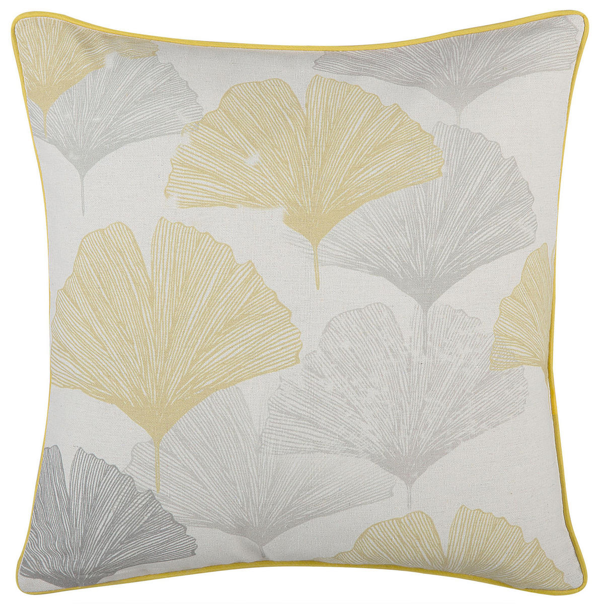DEKOKISSEN 2er-Set Hellgrau 45/45 cm Candytuft - Hellgrau, Textil (45/45cm) - Beliani