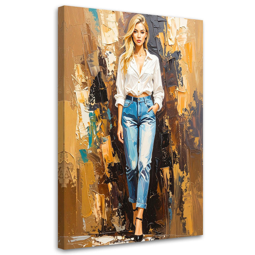 LEINWANDBILD Menschen & Charaktere 30x45cm - Beige, Textil (30/45cm) - Feeby