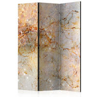 PARAVENT Einseitig Bedruckter 3-tlg 135x172 cm Klassischer Marmor - Beige, Holz/Textil (135/172/3cm) - Muralo