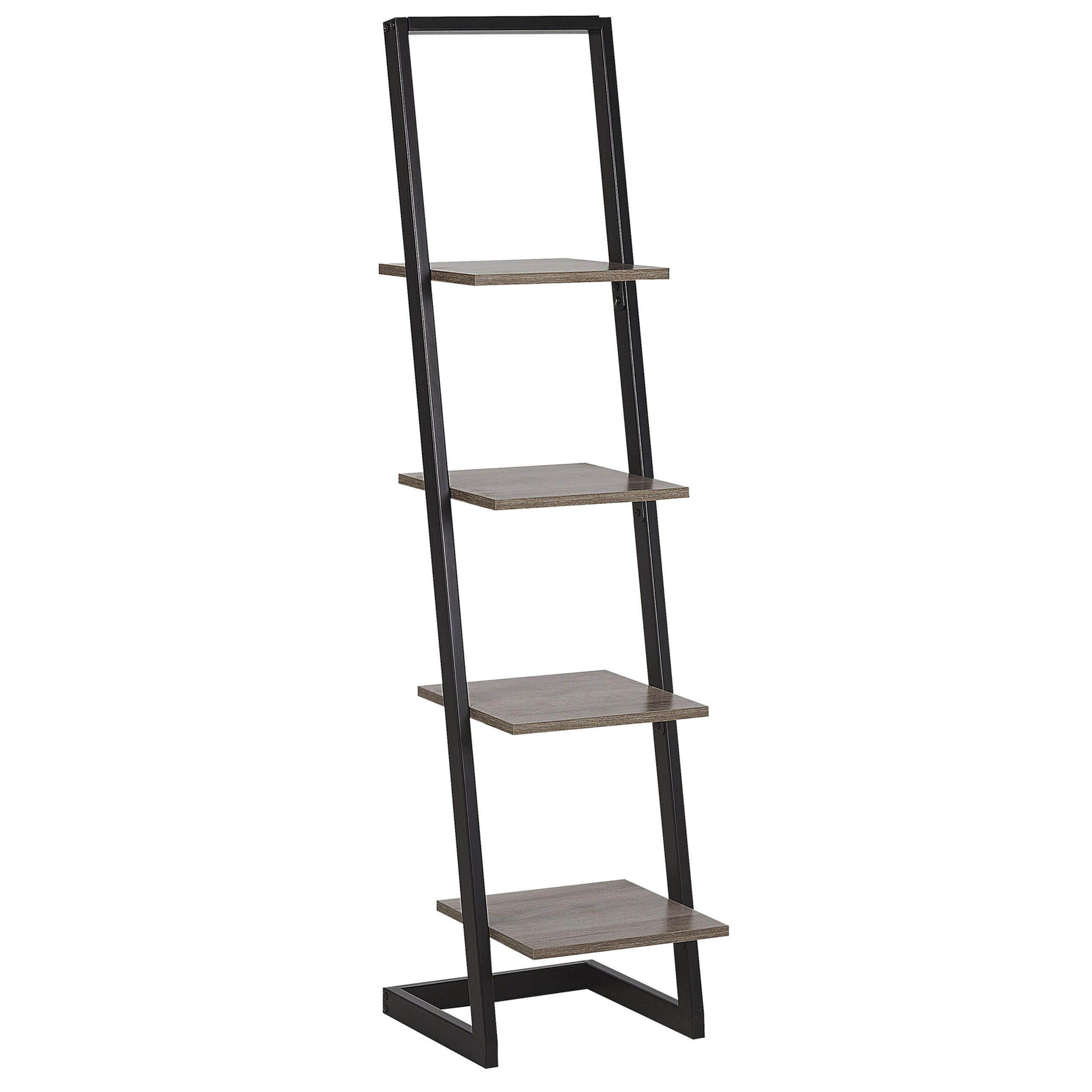 REGAL mit 4 Ebenen 143 cm Schwarz Joplin - Schwarz, Holzwerkstoff (35/143/33cm) - Beliani