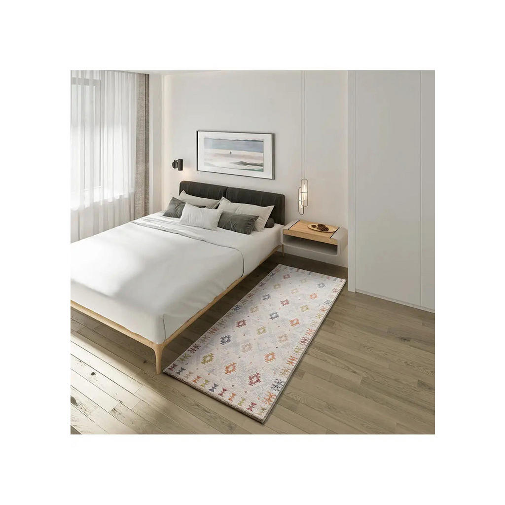 Thumbnail - Atticgo Webteppich, Mehrfarbig, Beige, Textil, Ethno, Rechteckig, 80x200 cm, Oeko-Tex® Standard 100, antistatisch, für F...