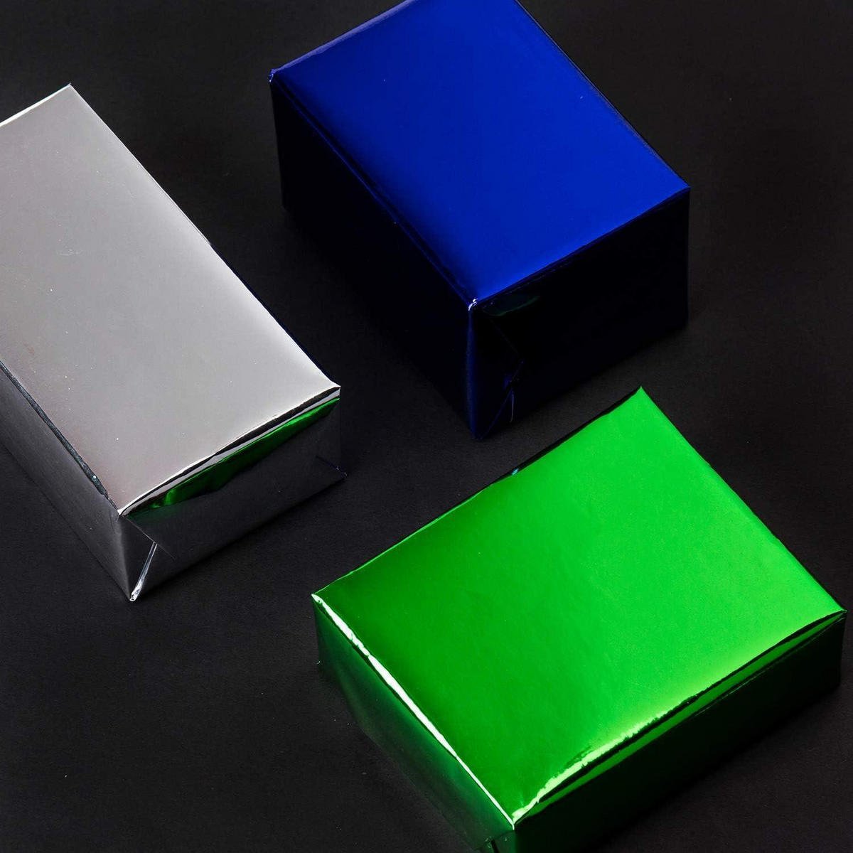 GESCHENKPAPIER Metallic Grün 76 cm x 10 m - Grün, Papier (5/76/5cm)