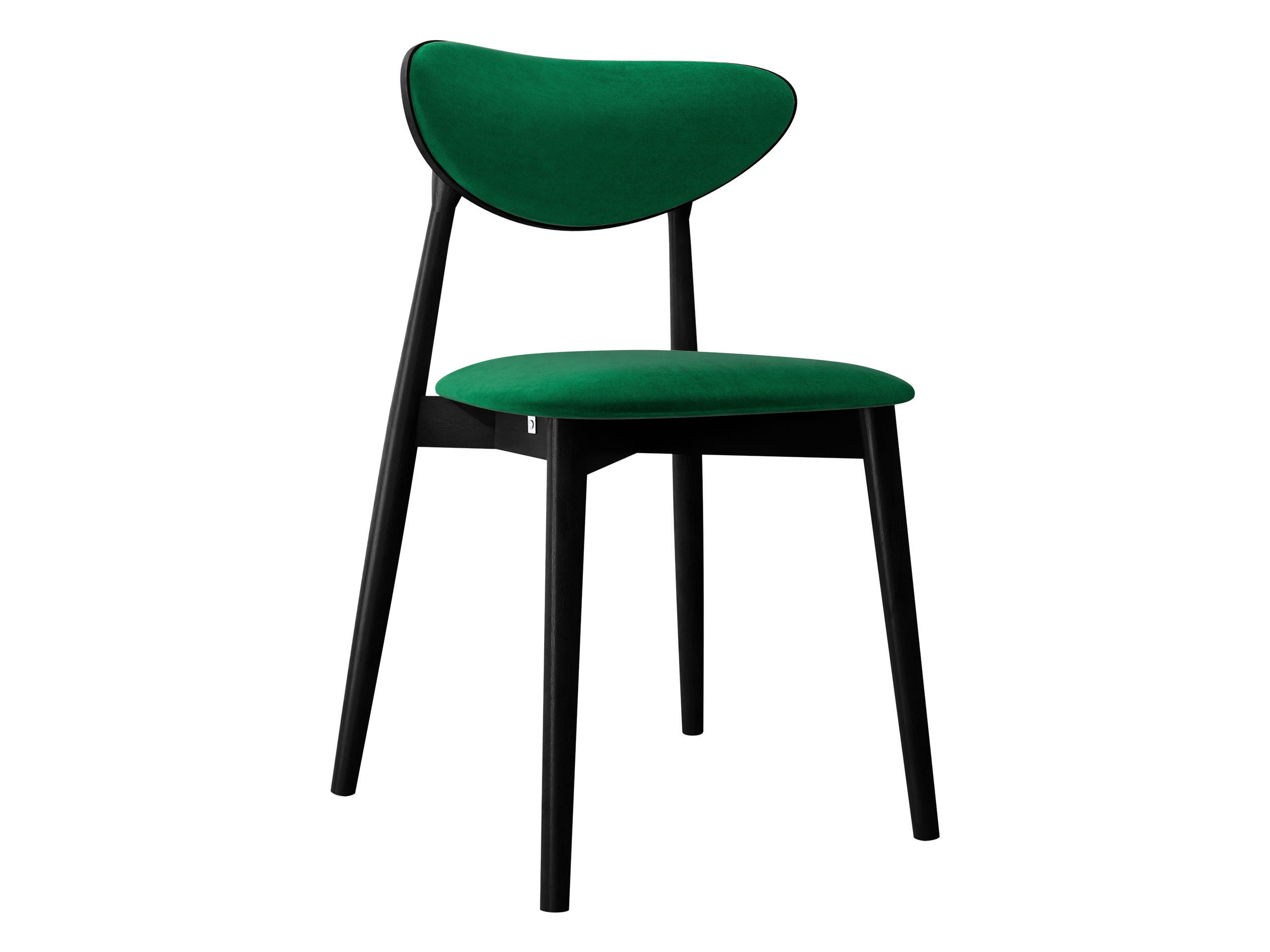 WOHNZIMMER STUHL KT65/C, Holzfarbe: Schwarz - Schwarz/Grün, Holz/Textil (48/80/49cm) - MIRJAN24