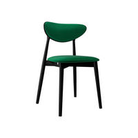 WOHNZIMMER STUHL KT65/C, Holzfarbe: Schwarz - Schwarz/Grün, Holz/Textil (48/80/49cm) - MIRJAN24