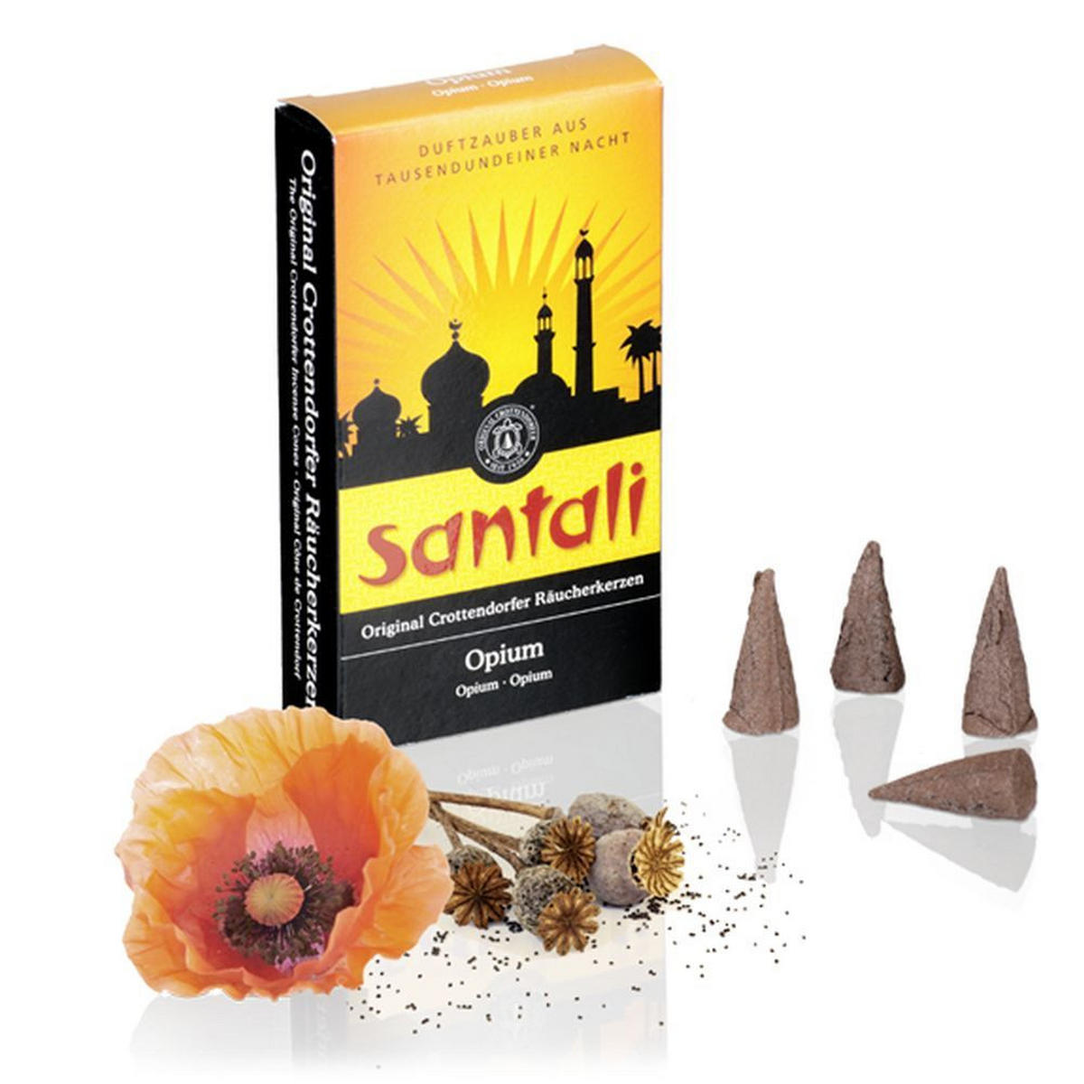 RÄUCHERKERZEN Santali Opium 20er Packung - Multicolor, Holz (0.1/1/0.1cm) - Crottendorfer