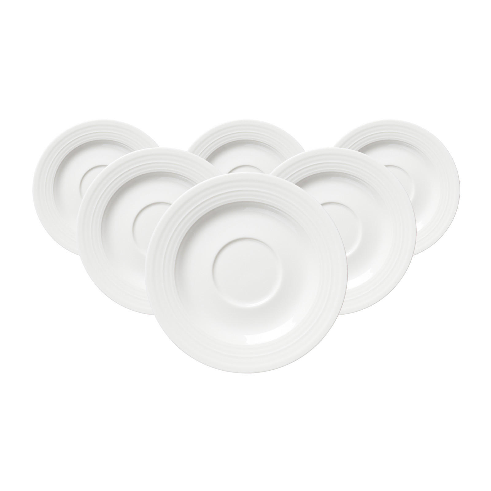 KAFFEEUNTERTASSEN Levi Weiß ø 15,5 cm 6er Set - Weiß, Keramik (15.5cm) - Ritzenhoff Breker