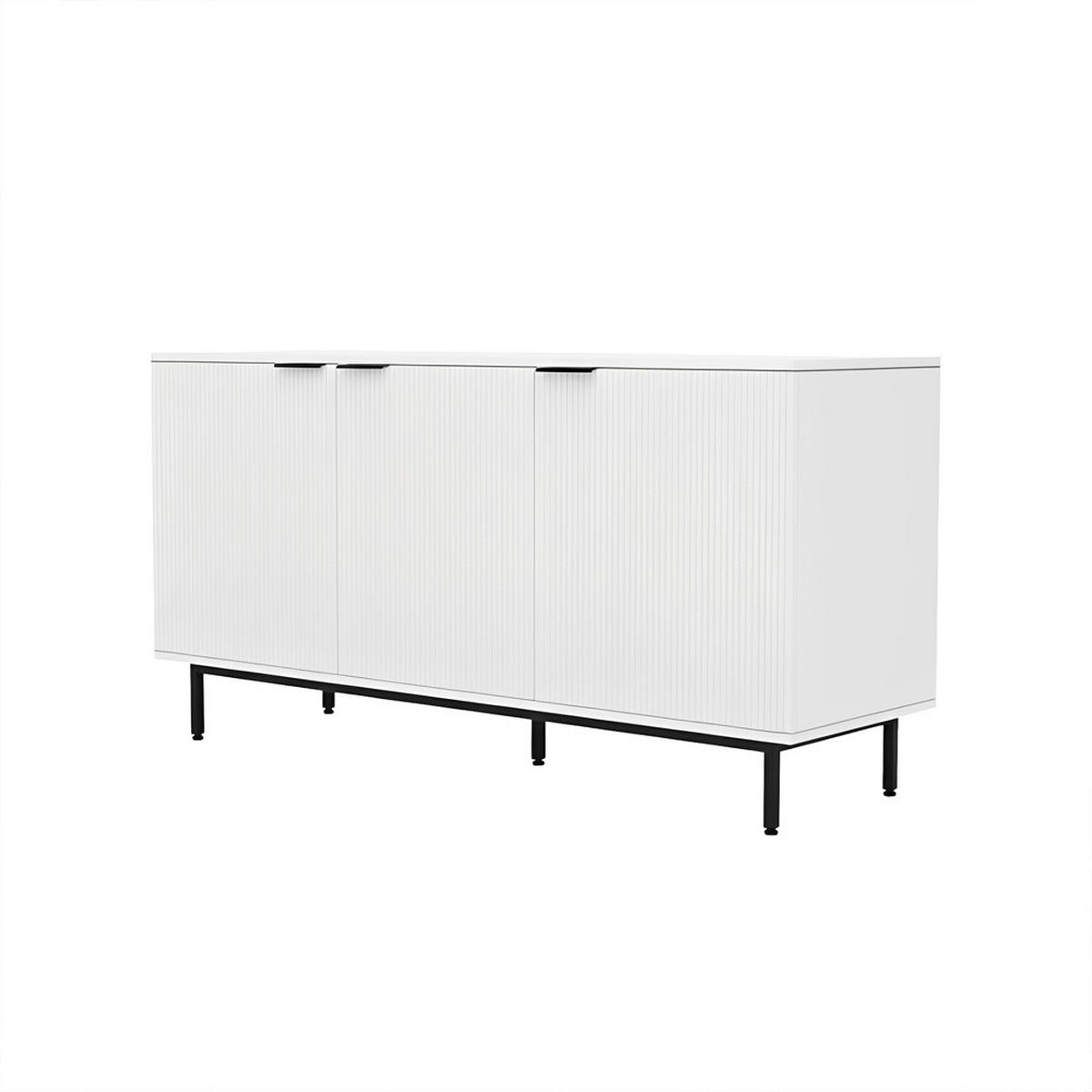 SIDEBOARD NYLA - Weiß, 154 x 73 cm - Weiß, Holzwerkstoff (154/73/42cm) - Home Deluxe
