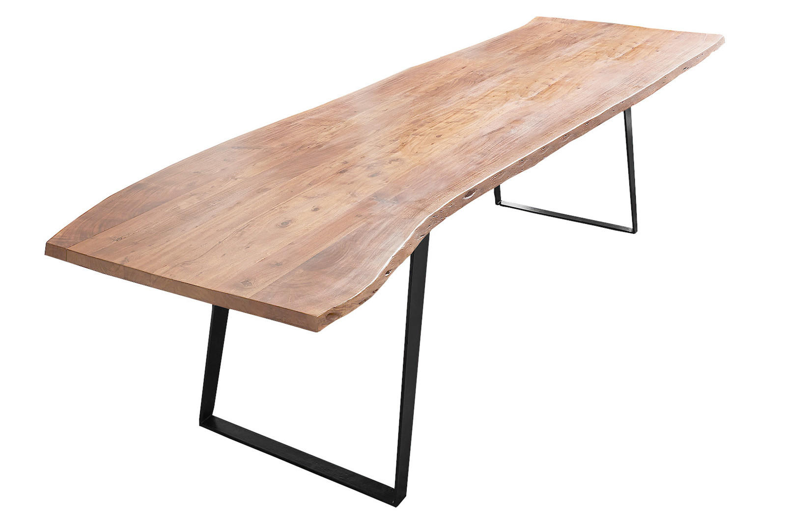 ESSTISCH HOBART - Beige/Schwarz, Holz/Metall (100/280/77cm) - SAM
