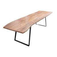ESSTISCH HOBART - Beige/Schwarz, Holz/Metall (100/280/77cm) - SAM