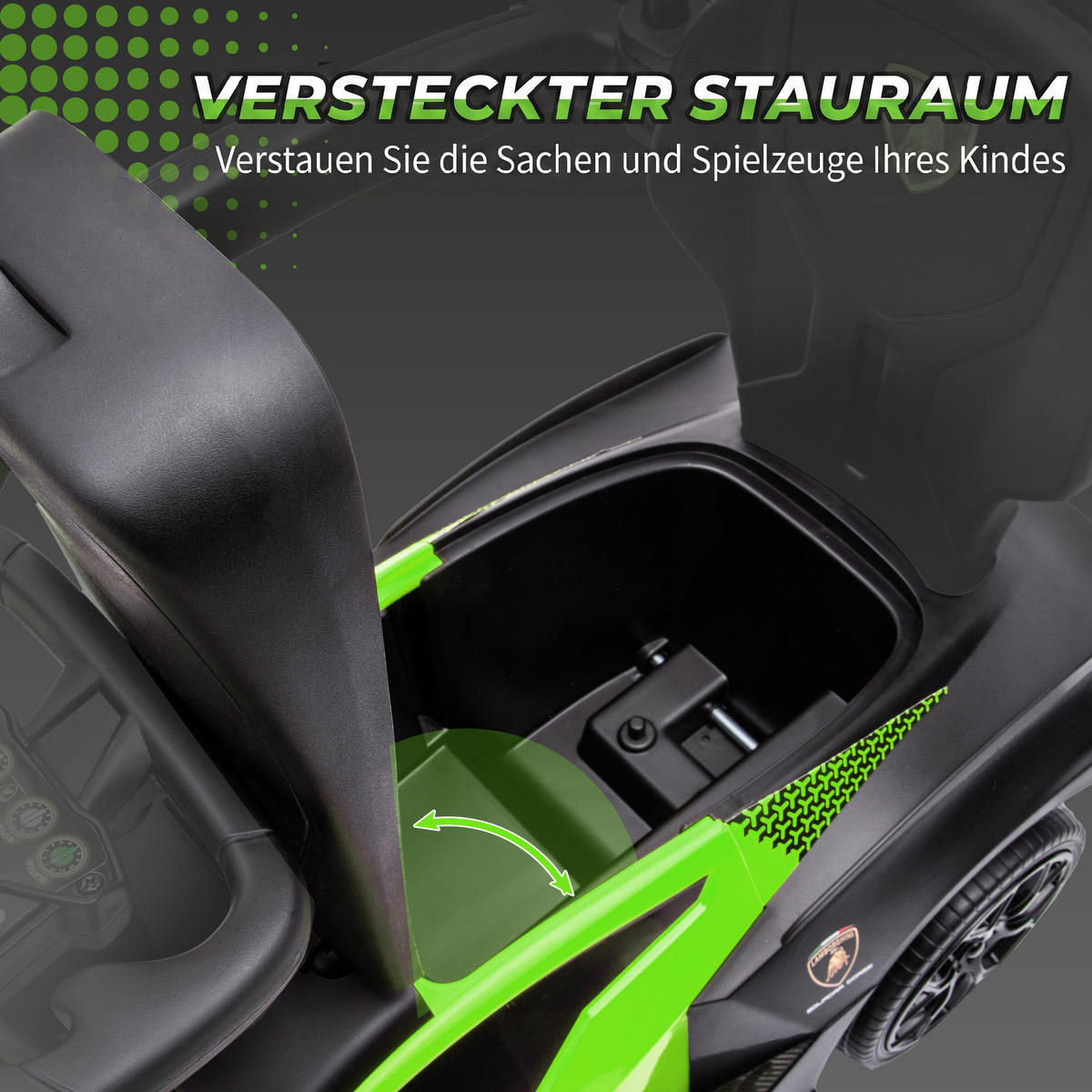 KINDER-RUTSCHAUTO Kunststoff Metall Grün - Grün, Kunststoff (86.5/40/89.5cm) - AIYAPLAY