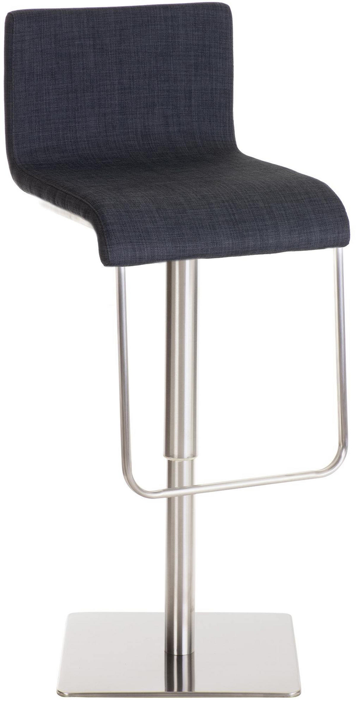BARHOCKER Stoff Dunkelgrau - Edelstahlfarben/Dunkelgrau, Textil/Metall (41/80/46cm) - CLP
