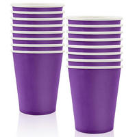 PAPPBECHER 16-teiliges Set 250 ml Lila - Lila, Papier (10/10/1cm)