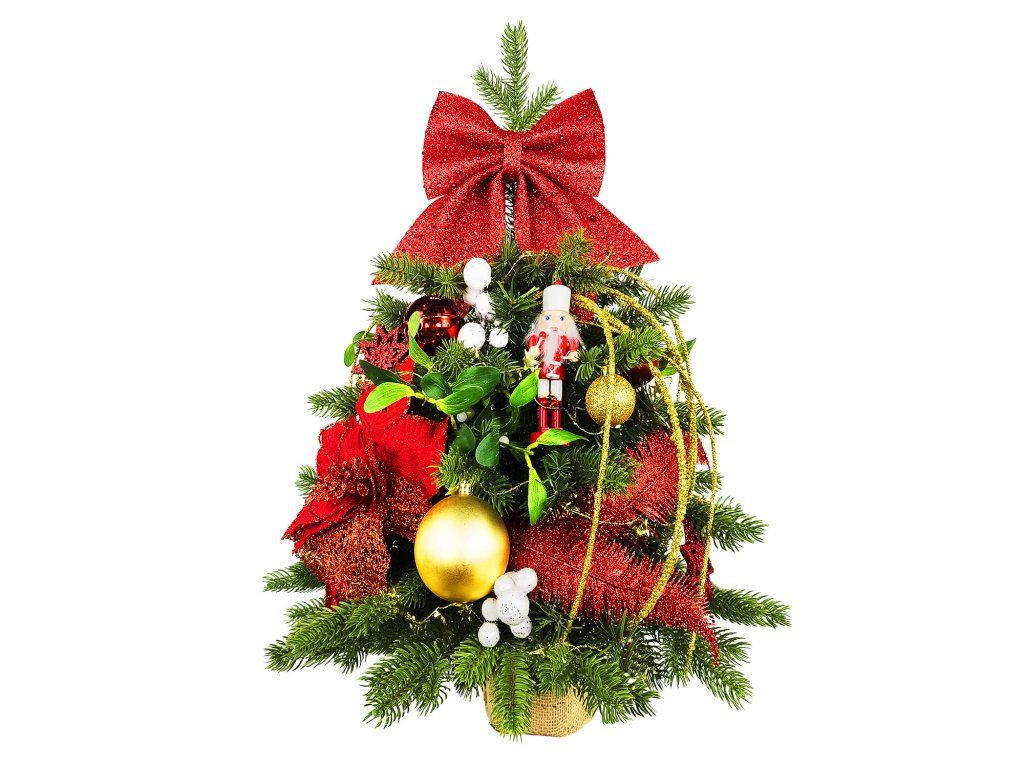 Laalu Weihnachtsbaum Grün, Weiß, Rot, Gold 60 cm