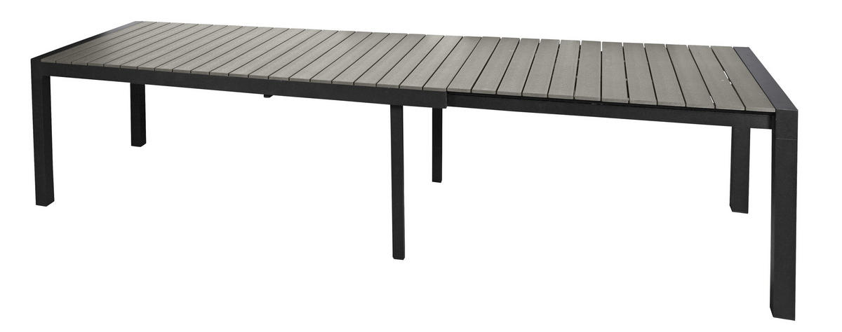 GARTENTISCH Schwarz - Schwarz, Holzwerkstoff (100/343/76cm) - ebuy24