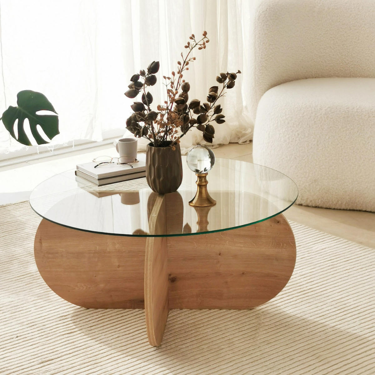 COUCHTISCH Ribe Braun - Braun, Holz (30/30/123cm) - Concept Usine