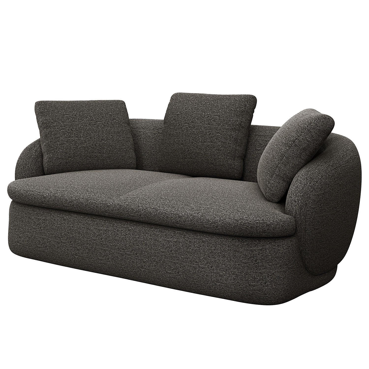 2,5-SITZER SOFA - Anthrazit, Textil (186/74/102cm) - home24
