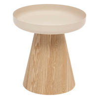 COUCHTISCH auf einem Bein Hercyna Beige 40/40/41,8 cm - Beige, Metall (40/40/41.8cm) - Atmosphera Createur d´interieur