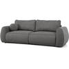 3-SITZER Schlafsofa Bravo mit Eckfunktion, mit zwei Bettkasten, Dunkelgrau - Dunkelgrau/Schwarz, Textil (257/96/110cm) - Beautysofa