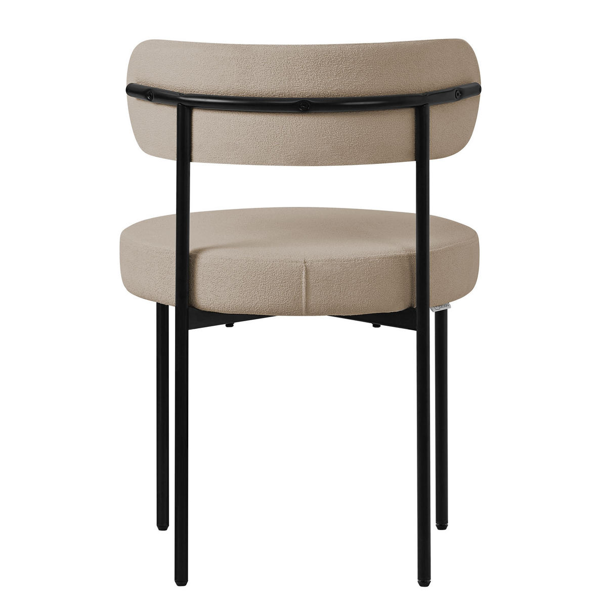 ESSZIMMERSTUHL 6er Set Teddystoff braun - Braun, Metall (53/78/50cm) - ML-DESIGN