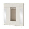 GARDEROBE Napoli 2 Kleiderschrank mit Polsterpaneelen Beige - Beige, Holzwerkstoff (210/229/40cm) - Jerpax