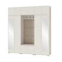 GARDEROBE Napoli 2 Kleiderschrank mit Polsterpaneelen Beige - Beige, Holzwerkstoff (210/229/40cm) - Jerpax