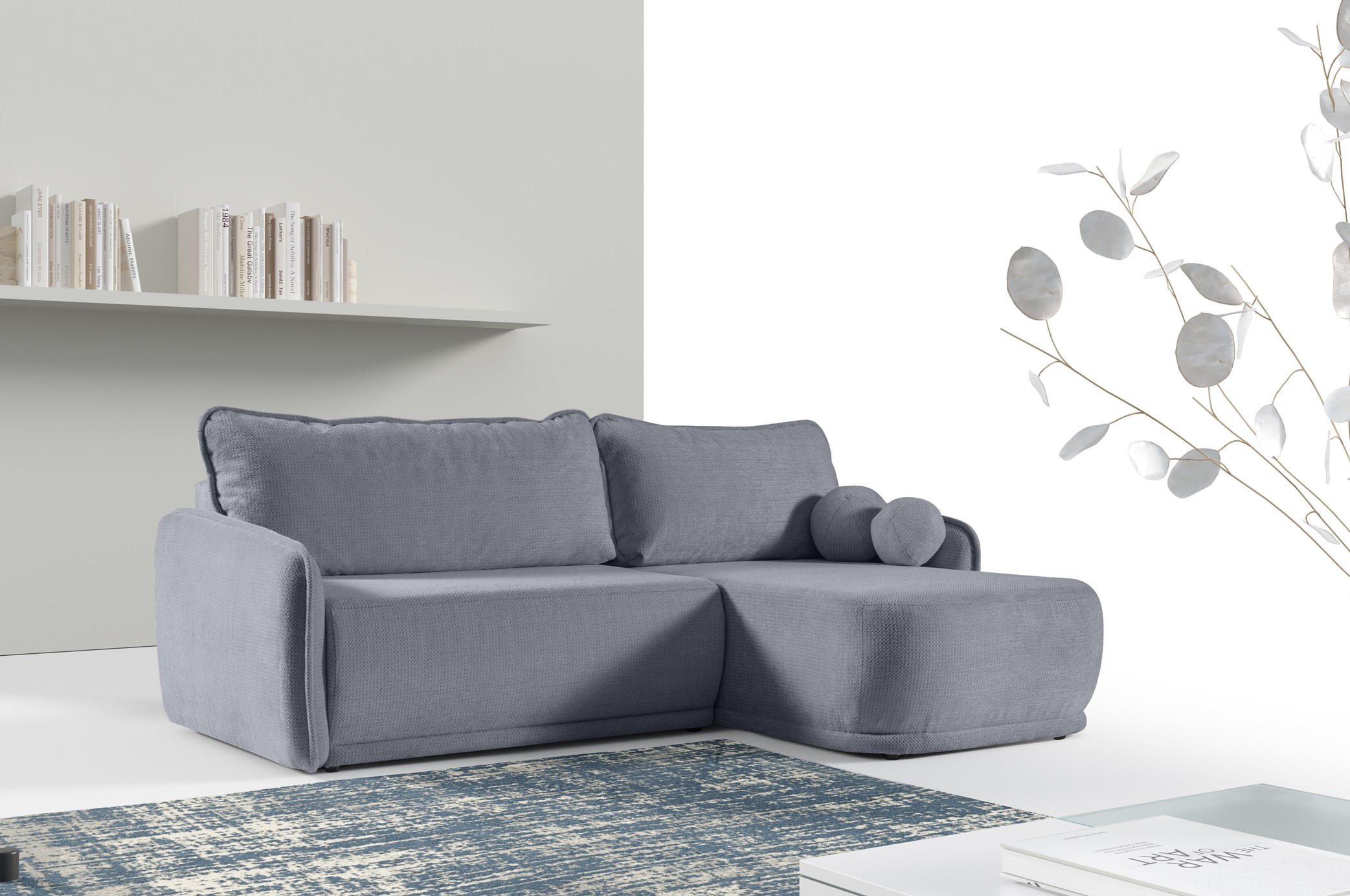 ECKSOFA Cloud Grau, mit Schlaffunktion - Grau, Textil (240/167cm) - Bettso