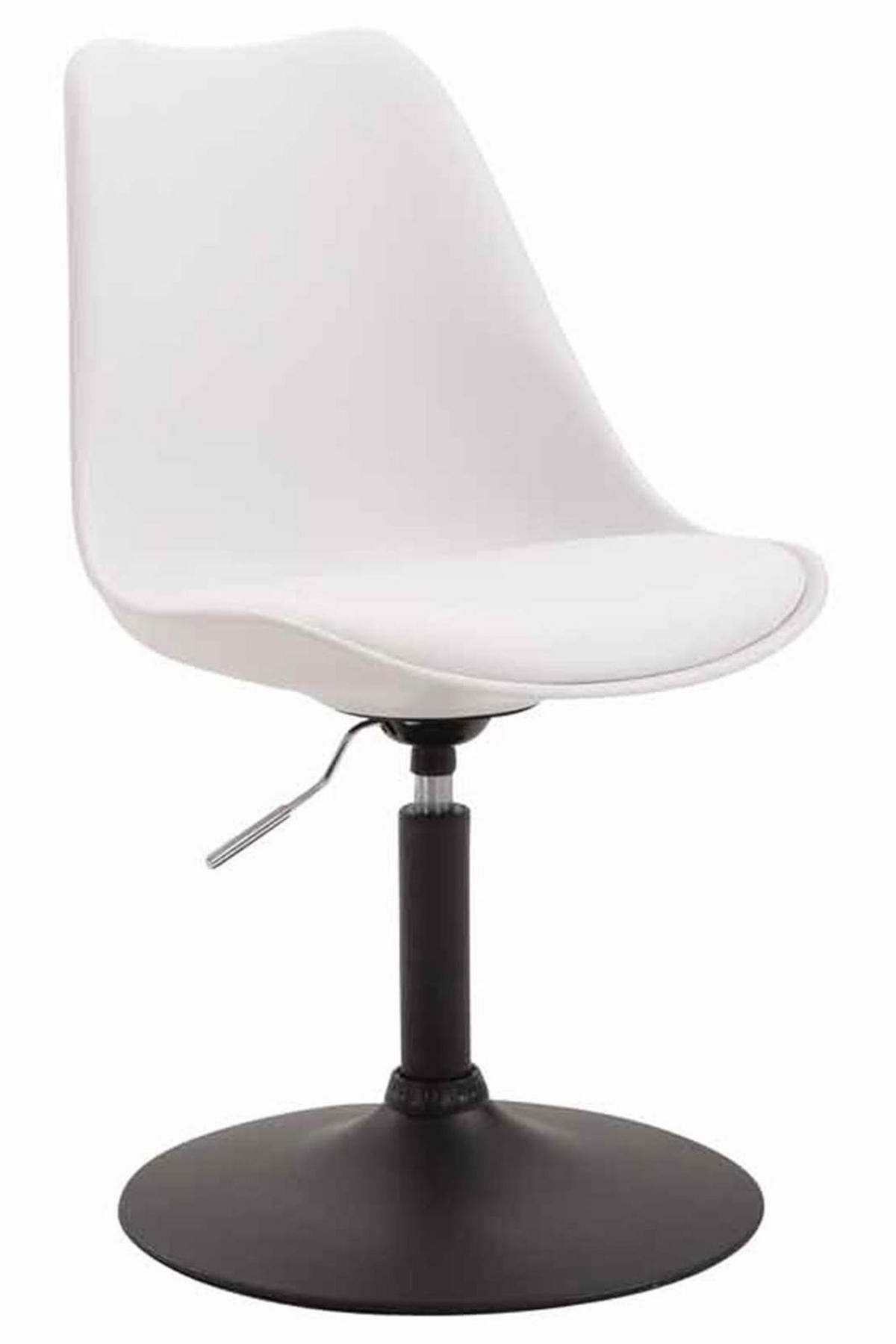 DREHSTUHL 4er Set Kunststoff weiß - Schwarz/Weiß, Kunststoff/Metall (48/76/57cm) - CLP