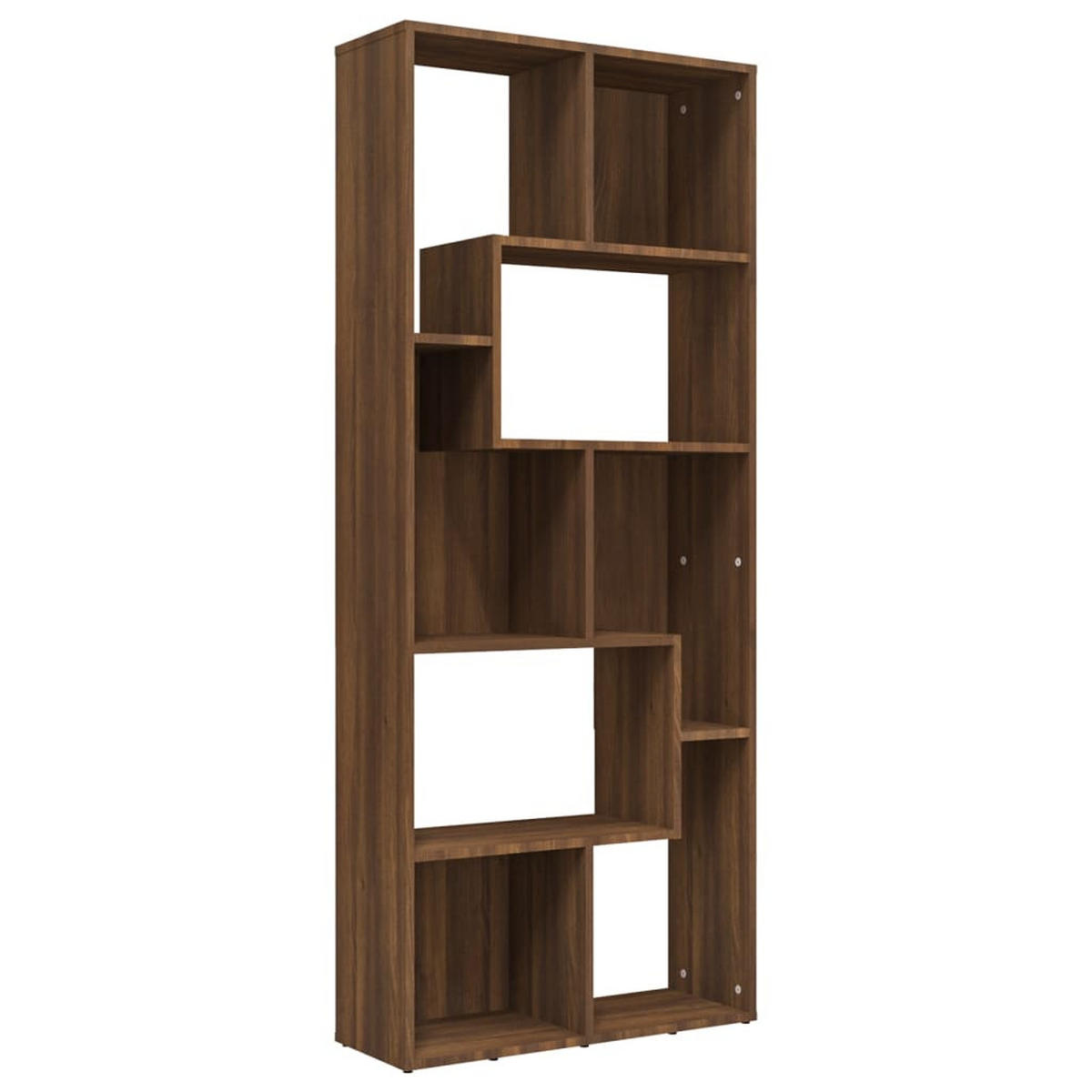 BÜCHERREGAL Modern 67/24/161 cm aus Holzwerkstoff Braun Eichen-Optik Dekor - Dunkelbraun, Holz (67/161/24cm) - vidaXL
