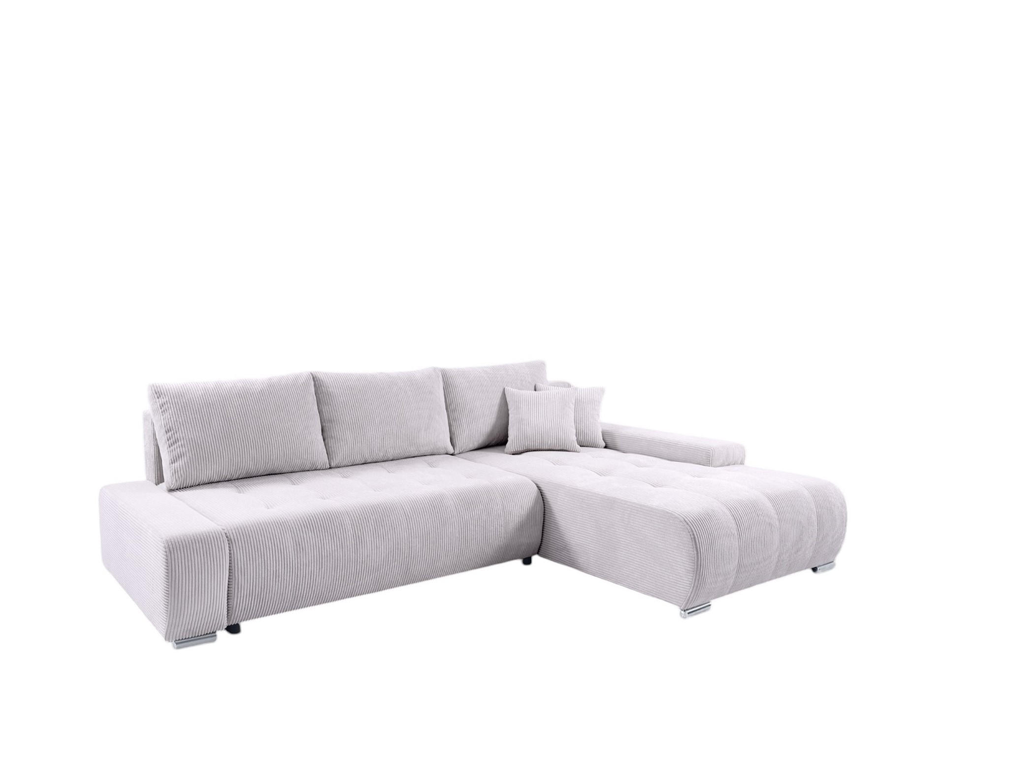ECKSOFA Vogar In Poso - Weiß, Holzwerkstoff/Textil (265/185cm) - Fun Möbel
