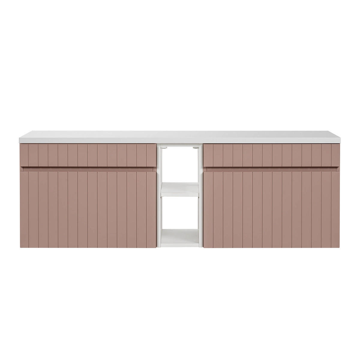 WASCHTISCHUNTERSCHRANK 140.4cm Zelie Rose - Pink, Holzwerkstoff (140.4/48/46cm) - Petits-meubles