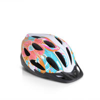 KINDERHELM Y02 pink Größe L 58-62 cm, 17 Löcher, LED-Licht, EPS + PVC-Schale, einstellbar - Rosa, Kunststoff (24/30cm)
