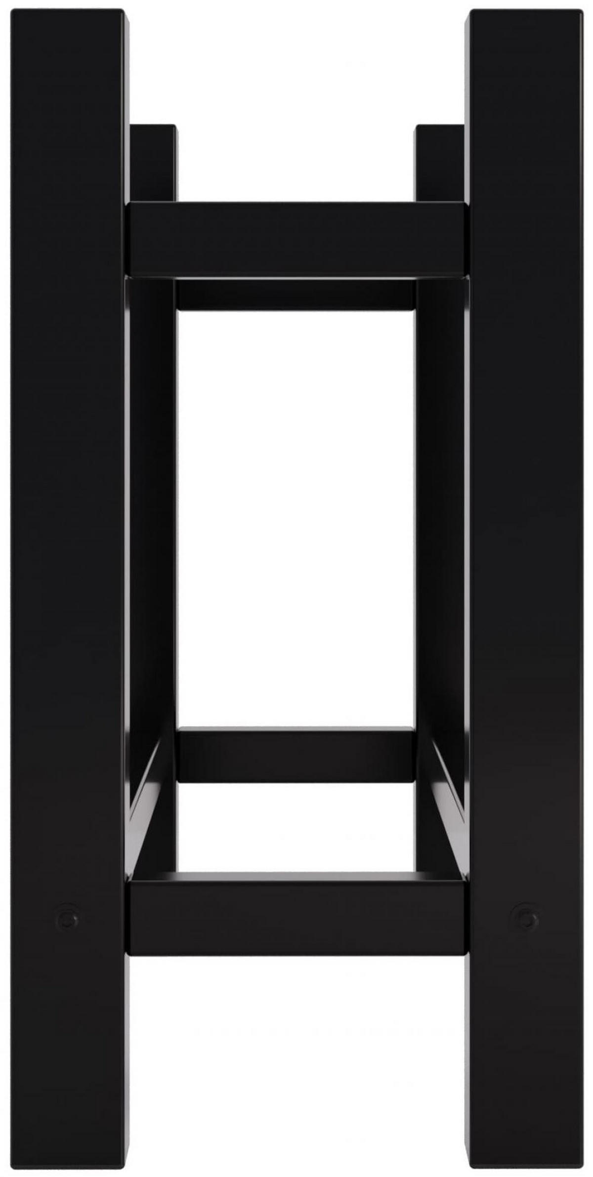 KAMINHOLZREGAL 80/30/60 cm Metall schwarz - Schwarz, Metall (80/60/30cm) - CLP