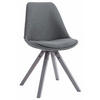 STUHL Stoff dunkelgrau - Dunkelgrau/Grau, Holz/Textil (48/84/56cm) - CLP