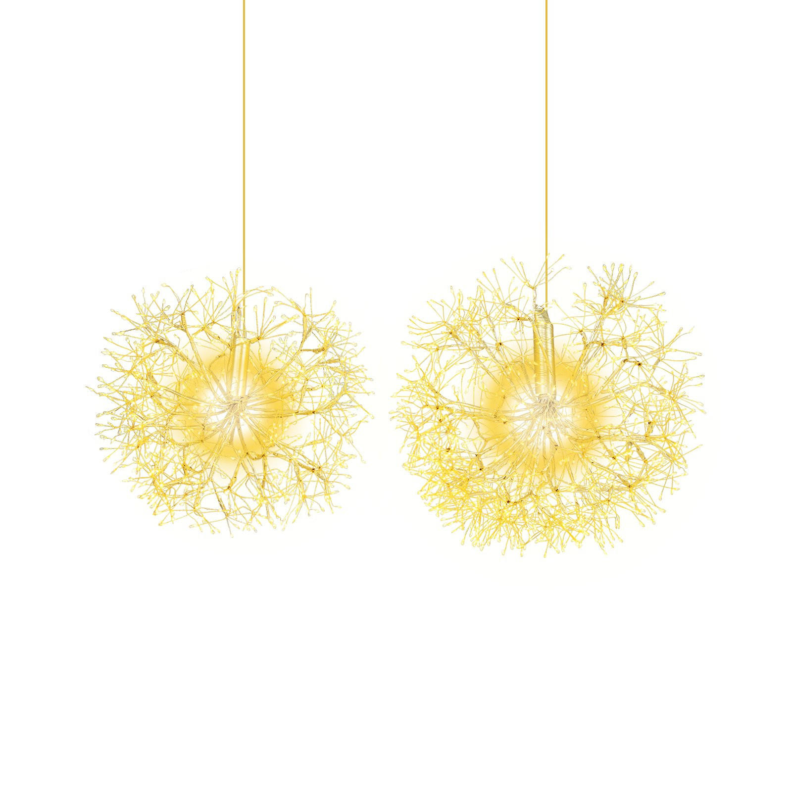 LEUCHTKUGEL 44cm Gold(2er-Set) - Goldfarben, Metall (54/54/54cm) - COSTWAY