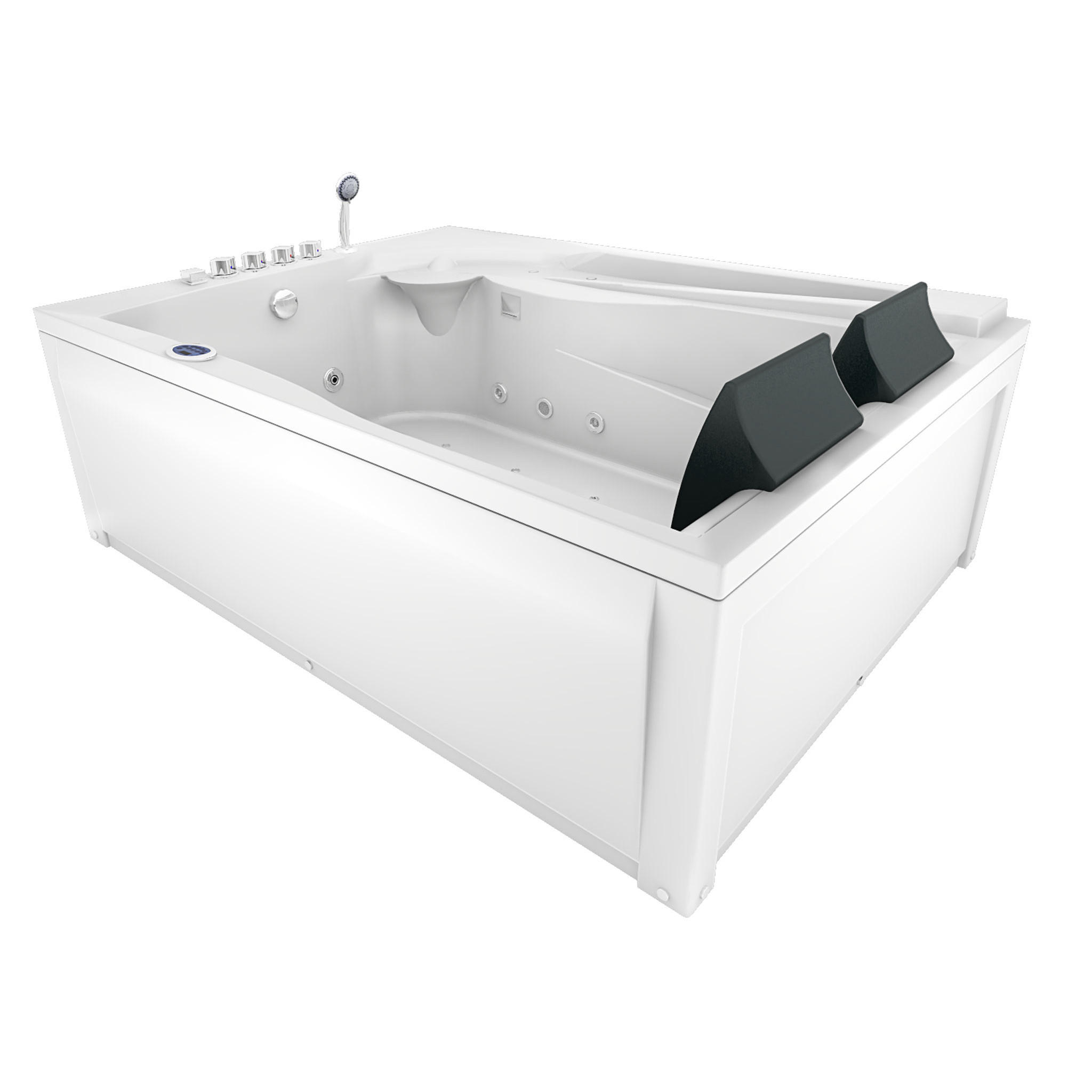 WHIRLPOOL Pool Badewanne Eckwanne W12H-A-ALL 135x180 - Weiß, Glas/Kunststoff (135/70/180cm) - AcquaVapore by Sandra Jentho