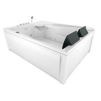 WHIRLPOOL Pool Badewanne Eckwanne W12H-A-ALL 135x180 - Weiß, Glas/Kunststoff (135/70/180cm) - AcquaVapore by Sandra Jentho