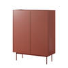 SIDEBOARD KELOWNA KOM2-2D System der leisen Schließung der Fronten, Rot - Rot, Holzwerkstoff/Kunststoff (97/122/37cm) - Komodee