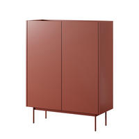 SIDEBOARD KELOWNA KOM2-2D System der leisen Schließung der Fronten, Rot - Rot, Holzwerkstoff/Kunststoff (97/122/37cm) - Komodee
