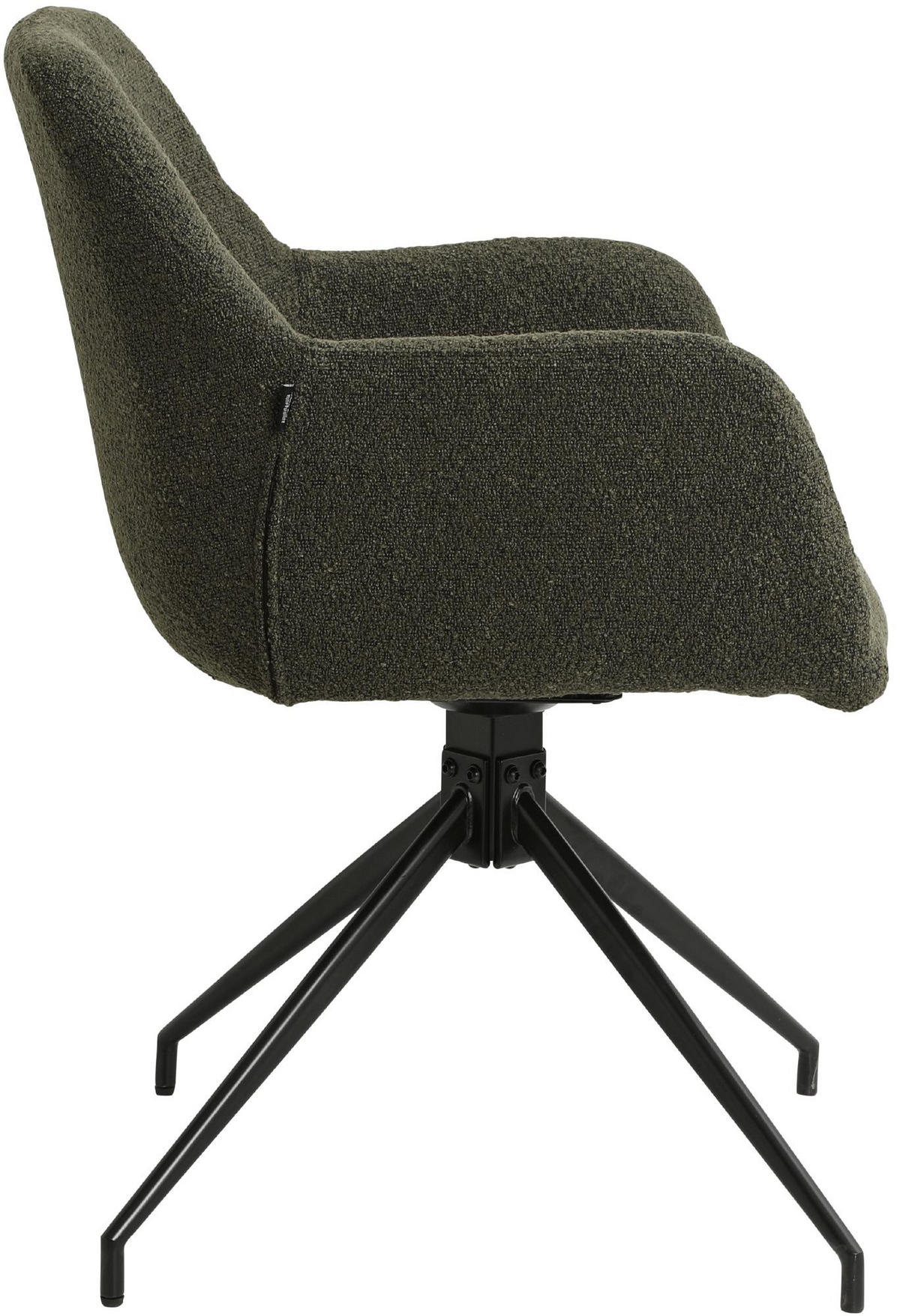 ARMLEHNENSTUHL Stoff Dunkelgrün - Dunkelgrün, Textil/Metall (58/83/61cm) - CLP